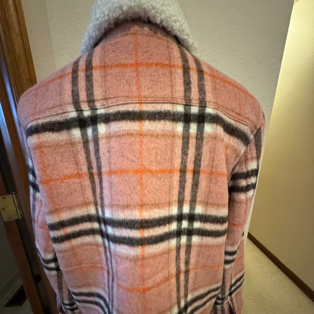 Sundance Burberry Style Pink Plaid Jacket-NWT - Picture 7 of 8